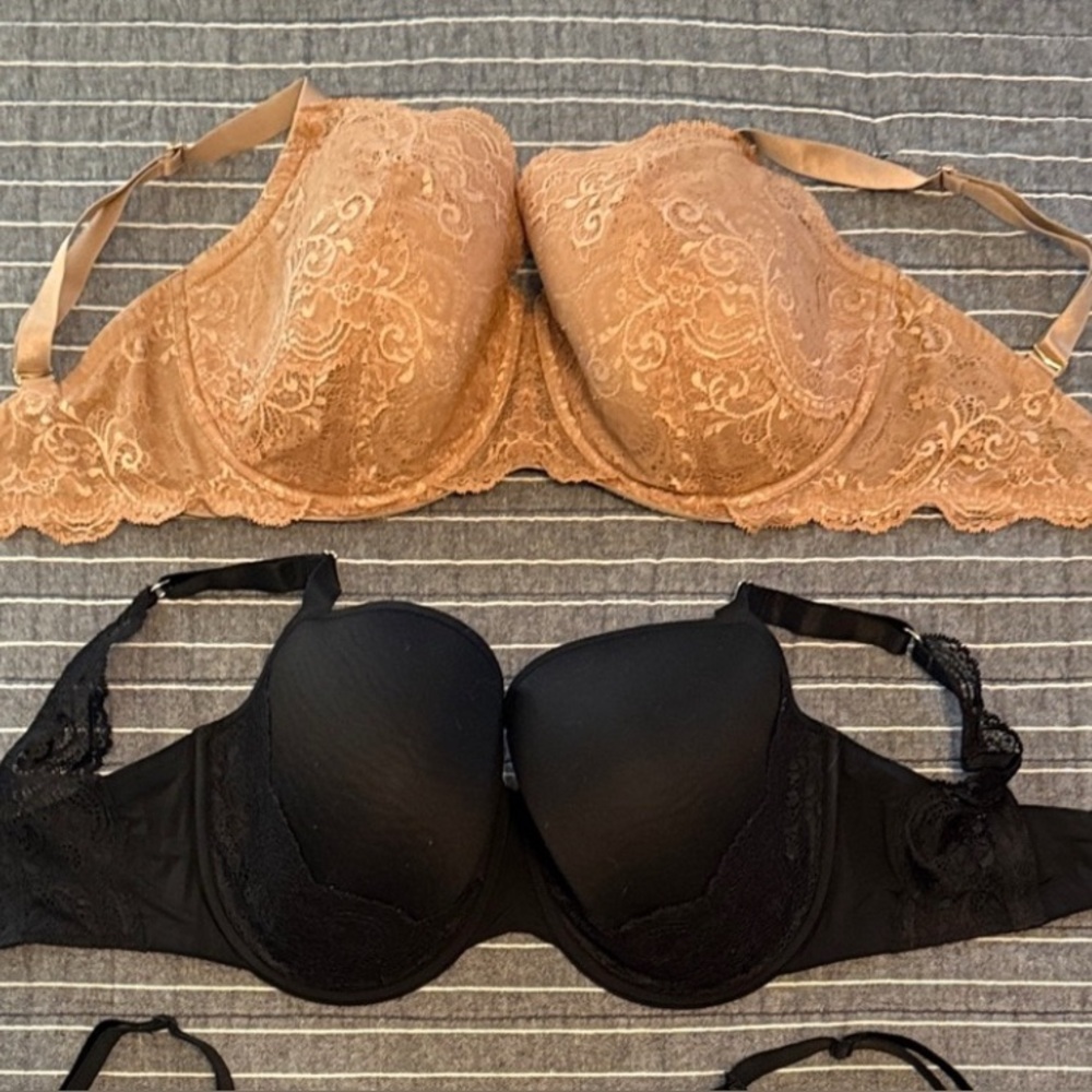 ThirdLove Lace Bra Set - Tan and Black